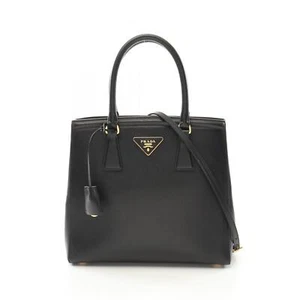 PRADA SAFFIANO LUX Hand shoulder crossbody bag B2490M leather Black Used - Picture 1 of 11