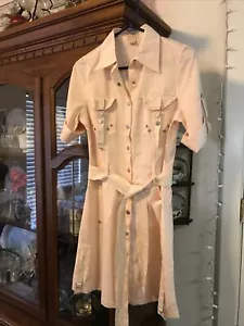Vintage orange gestreiftes Kleid sexy Candy Striper viel Hardware Gr. Lg Kostüm - Bild 1 von 10