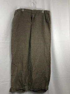Gap Wide Leg Damen Gr. 16 lange Hose hellbraun mit Streifen RN 54023 gefüttert - Bild 1 von 3