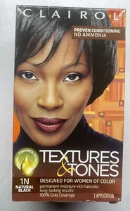 Clairol Professional Textures & Tones Hair Color, 1N Natural Black Sealed - Picture 1 of 6