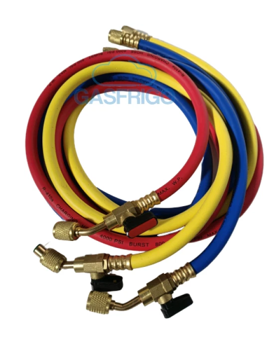 FRUSTA TUBO FLESSIBILE 5/16" SAE CON RUBINETTO GAS R410A R410 CONDIZIONAMENTO - Immagine 1 di 1