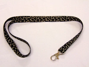 Giraffe pattern printed neck strap lanyard for ID, keys etc. Free UK postage. - Picture 1 of 6