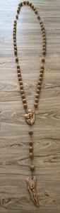 Large Rosary Made in Italy Beads Blesssed Virgin Mary Baby Jesus 69" - Picture 1 of 10