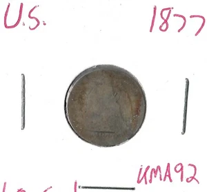 Moneda Estados Unidos 10 Céntimos 1877, KMA92, Plata - Imagen 1 de 3