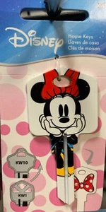 Minnie Maus Form Schlüsselrohling Hausschlüssel #66 Kw1, KW11 Kwickset 3D bemalt Rohling - Bild 1 von 2