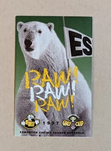 1997 Edmonton Eskimos Football Pocket Schedule CFL - Picture 1 of 2