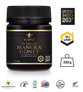 Miel de Manuka activa 250+ BeeNZ | de Nueva Zelanda | MGO263 mg/kg | UMFTM10+ | 250 g - Imagen 1 de 9