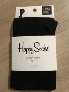 New Happy Socks Micro Fiber Tights - S/M 60 Den - Produced in Italy - Picture 1 of 4