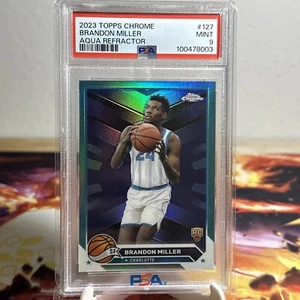 2023 Topps Chrome Brandon Miller Aqua Refractor Rookie /199 PSA 9 - Picture 1 of 3