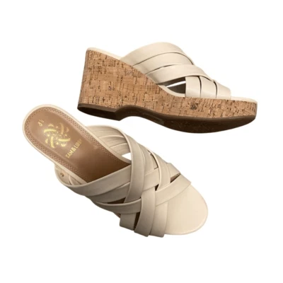 Sandalias de cuña Sam & Libby Cayla Slide de corcho crema 8,5 NUEVAS Foto 1 de 4