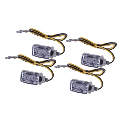 4Pcs Universal LED Mini Turn Signal Indicator Light for Motorcycle Scooter hm Foto 1 de 4