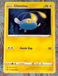 CHINCHOU 067/202 Common Swords & Shields 2020 Basic Pokémon  - Picture 1 of 4