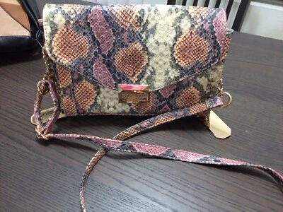 Rosetti Go Snake Skin Print Multicolor Crossbody Adjustable Strap Handbag - Image 1 of 4