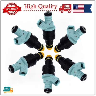 Juego de 6 inyectores de combustible 0280150415 para BMW 325i 2,5 L l6 1992 1993 1994 1995 Foto 1 de 4