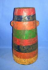 Vintage Old Decorative Beautiful Colorful Single Wood Made Long Wooden Pot 