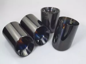 Audi S3 8V 3.75” Exhaust Tips Black - Direct Slip On Fit - Picture 1 of 4