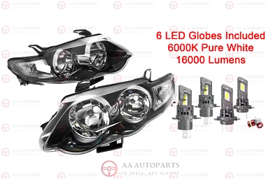LED Black Headlights Pair Ford Falcon FG XR6 XR8 Turbo 2008-2011 - image 1 of 4