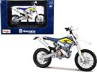 Husqvarna FE 501 White and Blue with Yellow Stripes 1/12 Diecast Motorcycle by