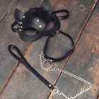 Sexy Mask Half Face Leather Party Mask Chain Harness Necklace Ball Punk Collar