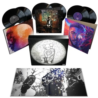 KID CUDI x KAWS Man On The Moon Trilogy Box Set 3x 2LP I II & III +Photos SEALED - Image 1 of 4