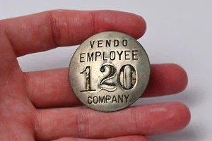 Vendo Company Employee Metal Badge Pinback Button #120 - Picture 1 of 3