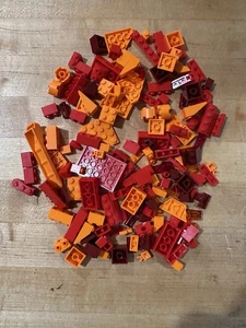 4,5 Unzen Verschiedenes Kleinere orange und rote Lego Teile - Bild 1 von 2
