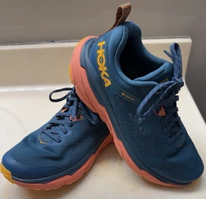 HOKA ONE ONE CHALLENGER ATR 6 GTX WOMEN'S SHOES BLUE CORAL/ CAMELLIA SIZE 6.5 - Picture 1 of 8