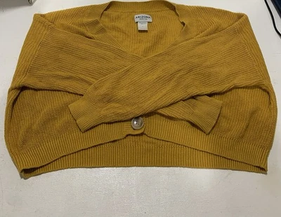 Arizona Sweatshirt cropped Size 5 Long Sleeves Yellow Mustard, - Image 1 of 4
