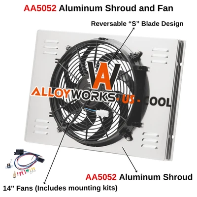 VENTILADOR + CUBIERTA 14" para Chevrolet Chevy II NOVA 1962-1967 1963 1964 65 2,5 L 3,2 L 4,1 L Foto 1 de 4