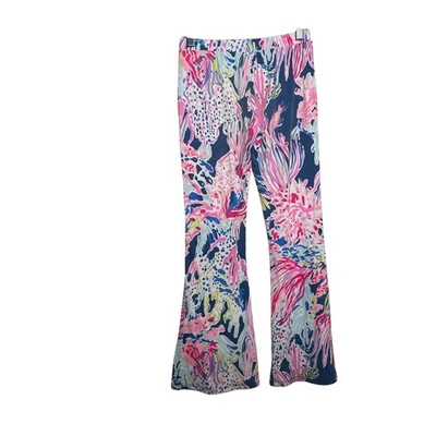 Pantalones Lilly Pulitzer Niña Grandes Preppy Pierna Ancha Coloridos Estampados Informales Foto 1 de 4