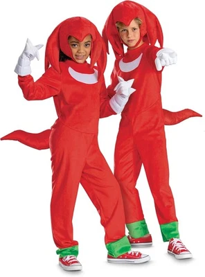Knuckles Deluxe Sonic Hedgehog 3 Movie Fancy Dress Up Halloween Child Costume - Image 1 of 3