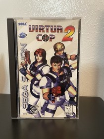 Virtua Cop 2 Sega Saturn 1996 w/Registration Card Tested Working