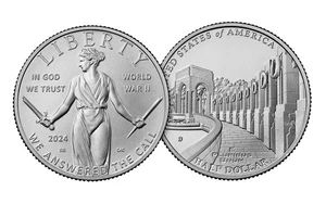 2024-D Greatest Generation Comm. Clad Unc Half Dollar ~ OGP/Error & Orig. COA's! - Picture 1 of 2