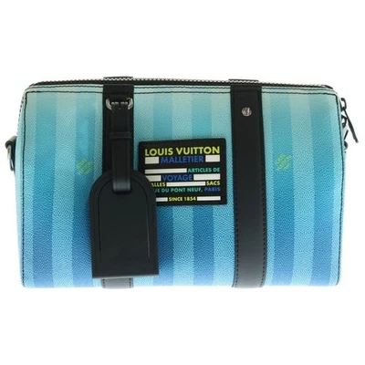 Bolso de Hombro LOUIS VUITTON Damier Rayas City Kipol Cuero Azul M59921 Usado f98 Foto 1 de 4