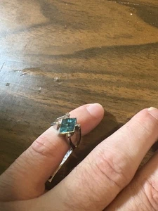 Hellblauer Edelsteinring - Größe 6,5 - 1,78 ct - Bild 1 von 4