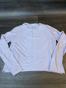 Old Navy Kids Size 10/12 Go-dry Long Sleeve Light Weight Light Purple Top Active - Picture 1 of 9