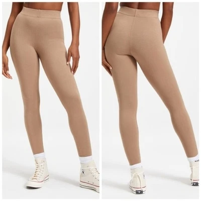 Legging Good American Novo Tamanho XL Essencial Lounge Cintura Alta Tornozelo em Massa Bronzeado - Imagem 1 de 4