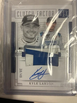 Kyle Larson National Treasures Clutch FactorRacing Material Autograph On card - Image 1 of 2