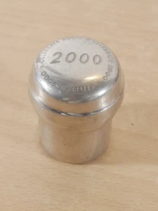 Millennium Celebrate 2000 Stainless Steel Pocket Shot Cup Jigger Barware Vintage - Foto 1 di 5