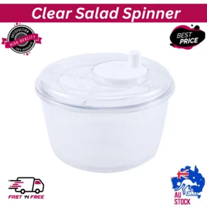 Salad Spinner Vegetable Lettuce Salad Leaves Washer Dryer Serving Bowl Containe - Picture 1 of 8