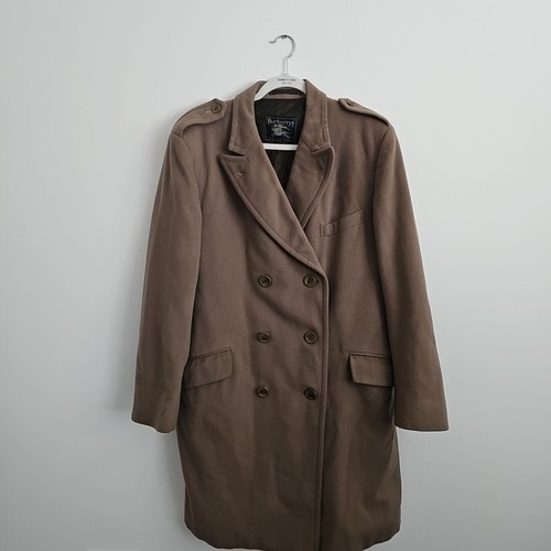 Cappotto Burberrys marrone vintage lana trench sopra cappotto taglia 48 Burberry London