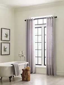 allen + roth 84-in Grey Light Filtering Grommet Single Curtain Panel - Picture 1 of 2