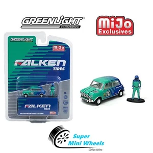 Greenlight 1:64 Mijo 1967 Austin Mini Cooper S 1275 MKI Falken With Driver - Picture 1 of 2