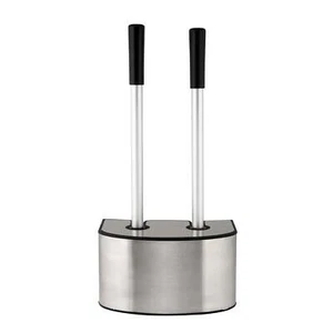 2-in-1 Toilet Brush and Plunger Set in Stainless Steel - Picture 1 of 6
