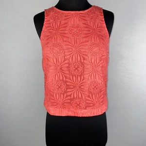 Kensie Womens XS Embroidered Front Cropped Tank Top Summer Boho Bohemian MY - Picture 1 of 12