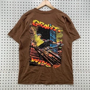 Vintage Planet Extreme Shirt Brown Skateboard GRAVTY WINS Youth XL Fits 20.5x27 - Picture 1 of 17