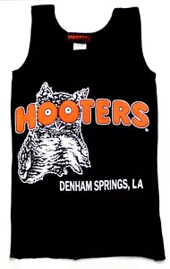CAMISETA SIN MANGAS UNIFORME DENHAM SPRINGS, LA HOOTERS CHICAS XX-PEQUEÑA XXS LYCRA NEGRA - Imagen 1 de 2
