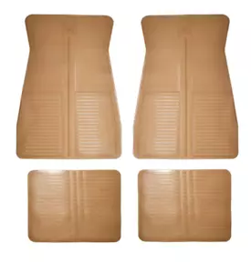 Tan Original GM Style Floor Mat Set Camaro Nova Chevelle Impala Corvette - Picture 1 of 3