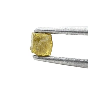 DIAMANTE ÁSPERO 0.24CT AMARILLO VERDOSO BRILLANTE FORMA DE CUBO NATURAL PARA REGALO DE JOYAS - Imagen 1 de 13