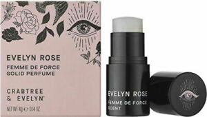 NIB Crabtree & Evelyn Evelyn Rose Femme De Force Solid Perfume .14 oz / 4 g